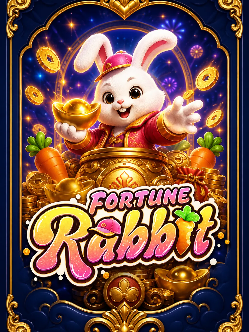 Fortune Rabbit demo screen showing virtual credit balance
